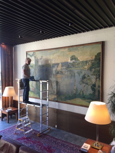 Maleri af Niels Hansen renset mv. På Hesselet hotel